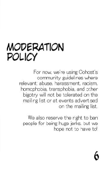 Moderation policy