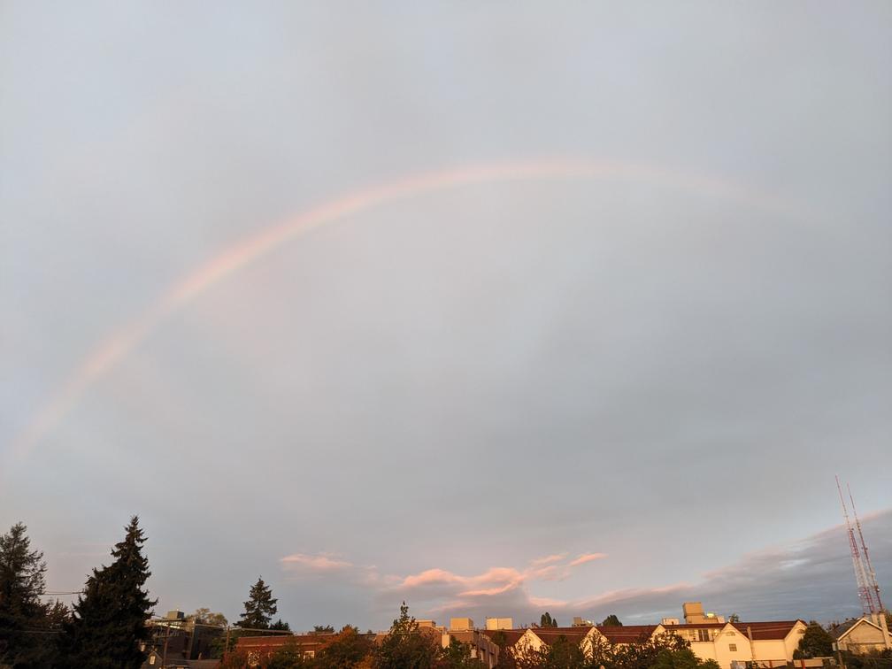 A rainbow over Capitol Hill