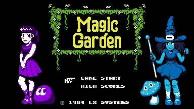 The title screen for Magic Garden in UFO 50